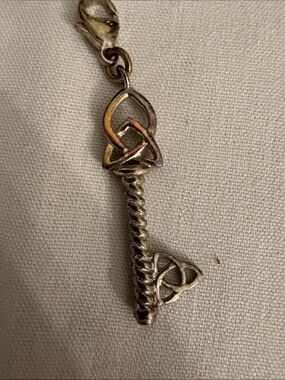 Sterling Silver Celtic Key Charm  - Silver